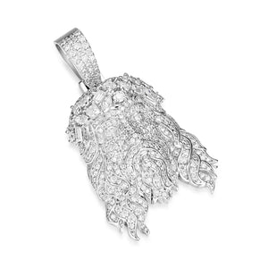 Fully Iced Moissanite Jesus Pendant