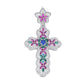 ced Out Moissanite Cross Pendant