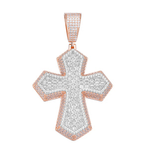 Iced Out Moissanite Cross Pendant