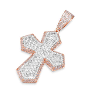 Iced Out Moissanite Cross Pendant