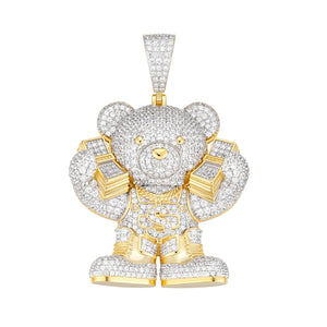 Moissanite Money Bear Pendant