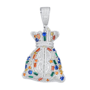 Iced Out Moissanite Money Bag Pendant