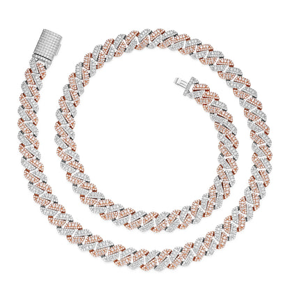 Shine Cuban Necklace  Iced Out with Moissanite Stones