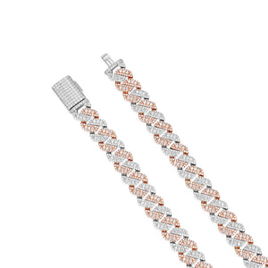 Shine Cuban Necklace  Iced Out with Moissanite Stones