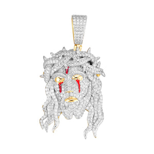 Iced Out Moissanite Jesus Pendant