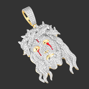 Iced Out Moissanite Jesus Pendant